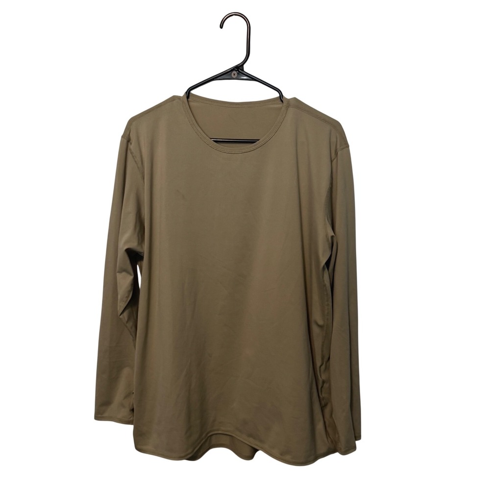 Peckham Polartec Silkweight Shirt Mens Large Tan Long Sleeve Base Layer ECWCS